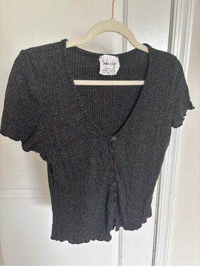 Sadie & Sage Ribbed Y2K Top